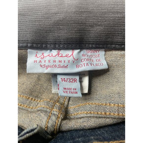 Isabel Maternity By Ingrid & Isabel Womens Skinny Bootcut Jeans Blue 14/32R NWT - Picture 4 of 4